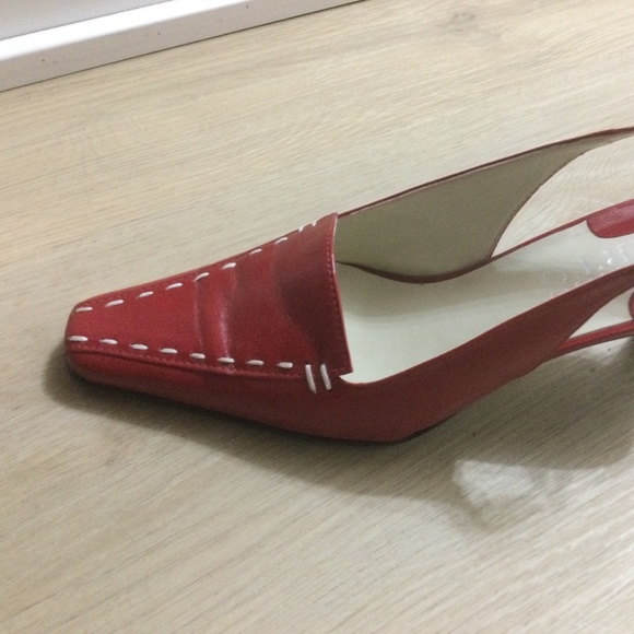 Franco Sarto Women’s Red Slingback Shoes size 5.5/ 6 - Picture 7 of 8